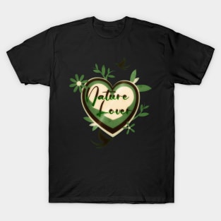 Nature Lover Earth Day Heart Design T-Shirt